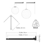 Lantern Corner Hanger – Adjustable Wall Bracket for Pendant Lamps & Décor - Napa Valley Wildflower Co.