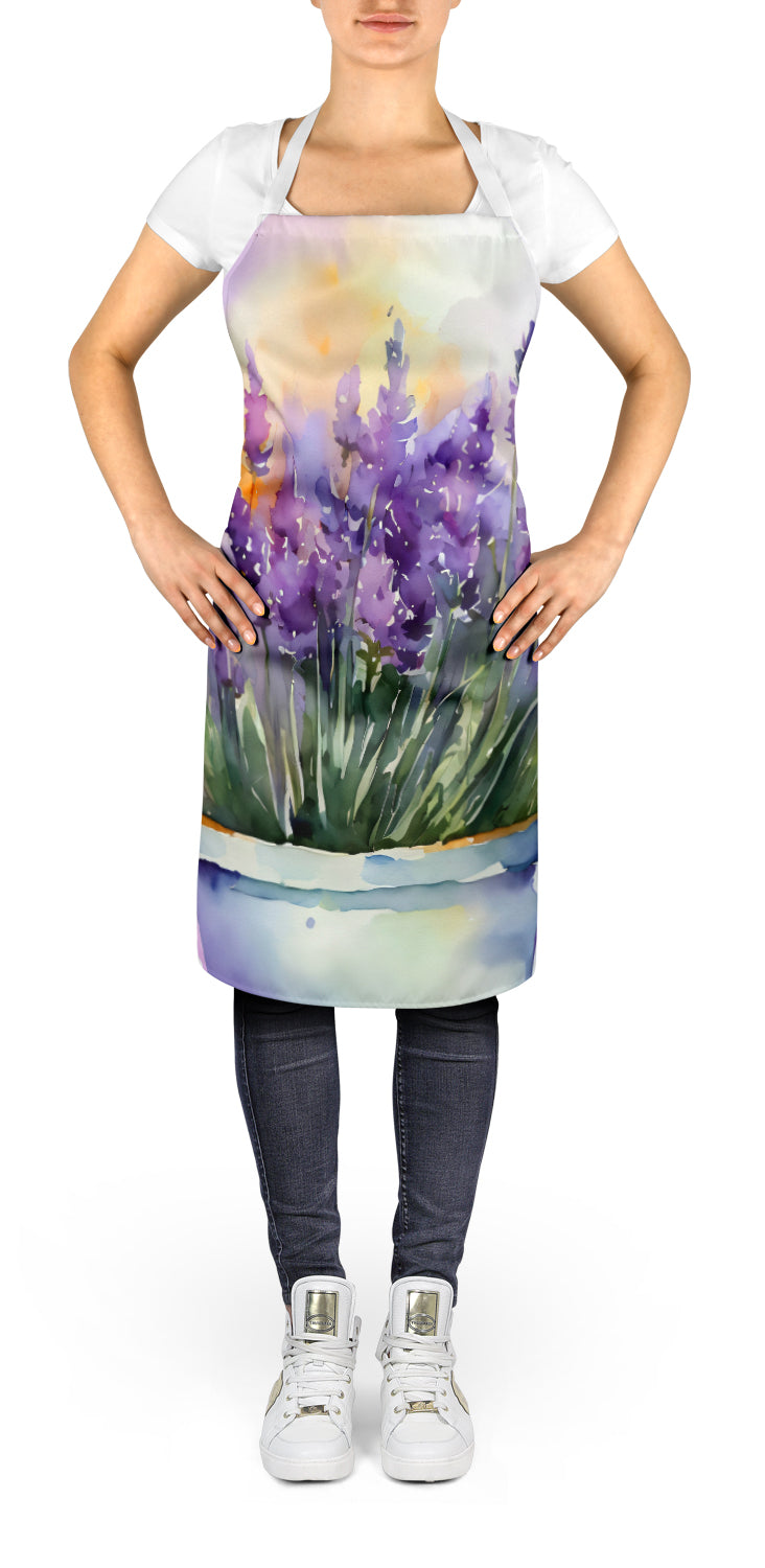 Lavender in Watercolor Apron (Design B) - Napa Valley Wildflower Co.