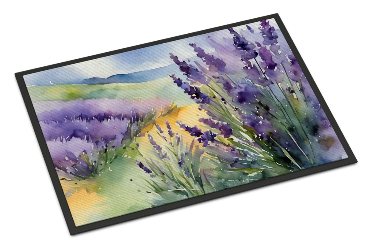 Lavender in Watercolor Doormat 18x27 (Design A) - Napa Valley Wildflower Co.
