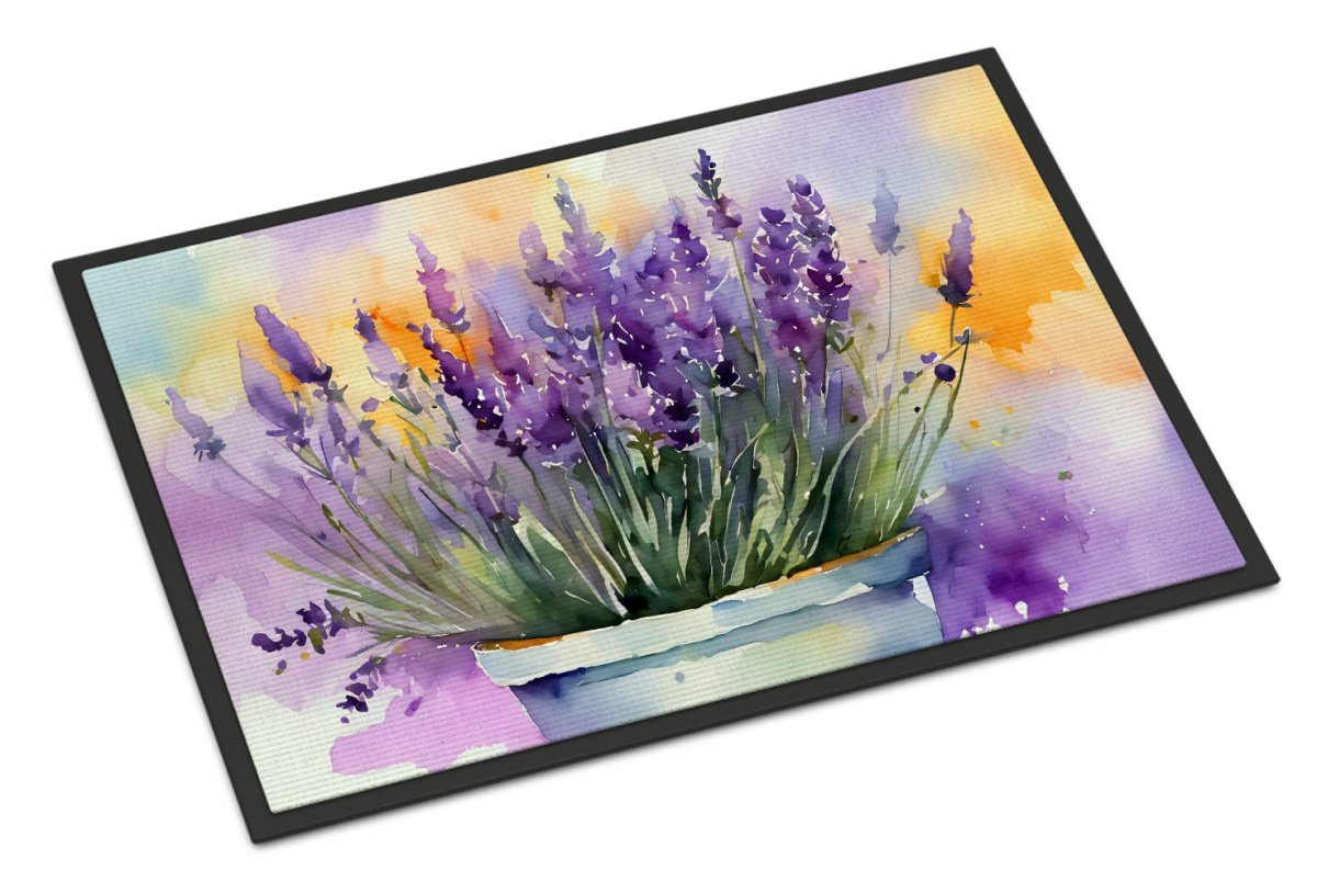 Lavender in Watercolor Doormat 18x27 (Design B) - Napa Valley Wildflower Co.