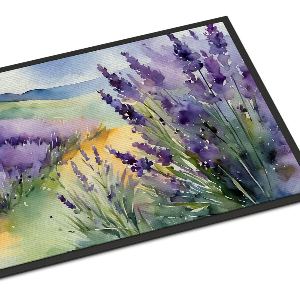 Lavender in Watercolor Doormat 24x36 (Design A) - Napa Valley Wildflower Co.