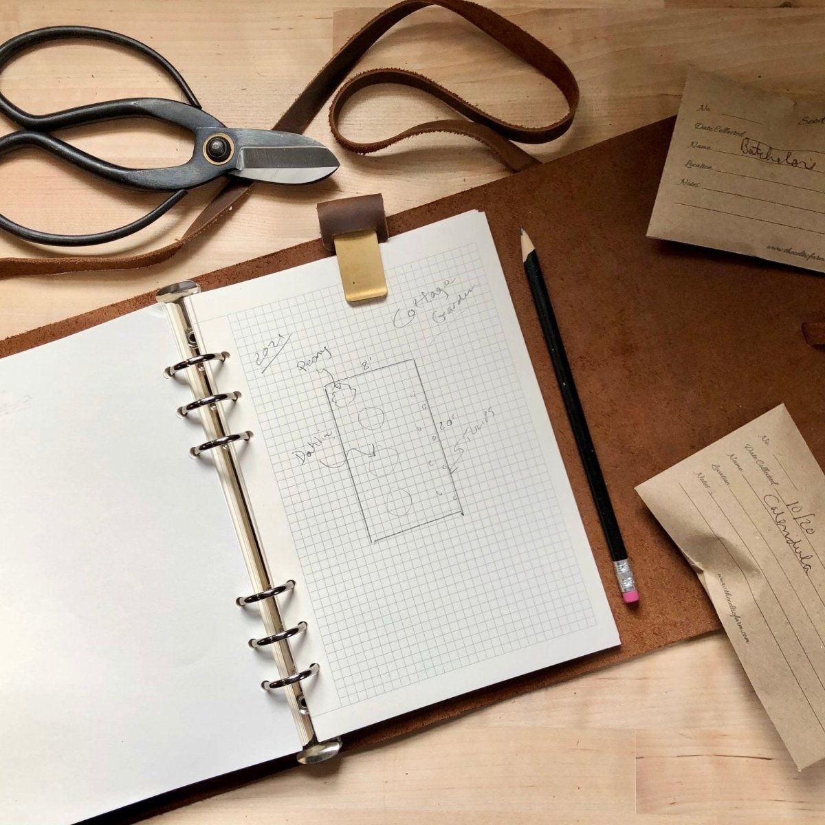 Leather Garden Journal and Diary - Napa Valley Wildflower Co.