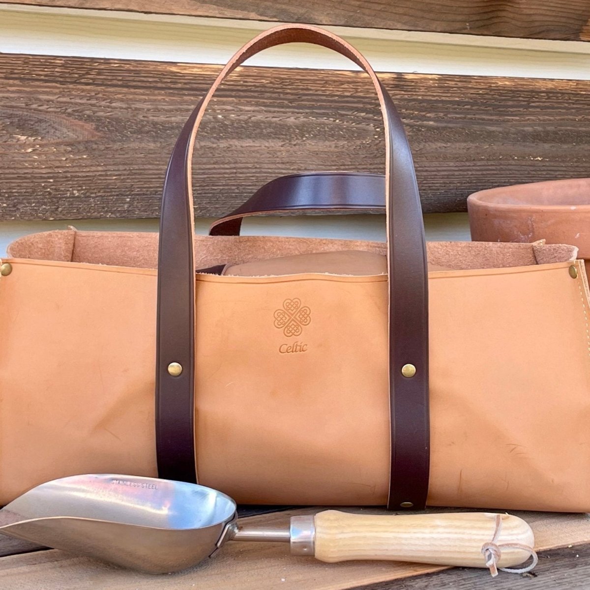 Leather Gardener's Celtic Tool Bag - Napa Valley Wildflower Co.