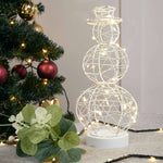 LED Fairy Light Tabletop Snowman | Wire Accent Table Ornament - Napa Valley Wildflower Co.