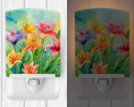 Lilies in Watercolor Ceramic Nightlight - Napa Valley Wildflower Co.