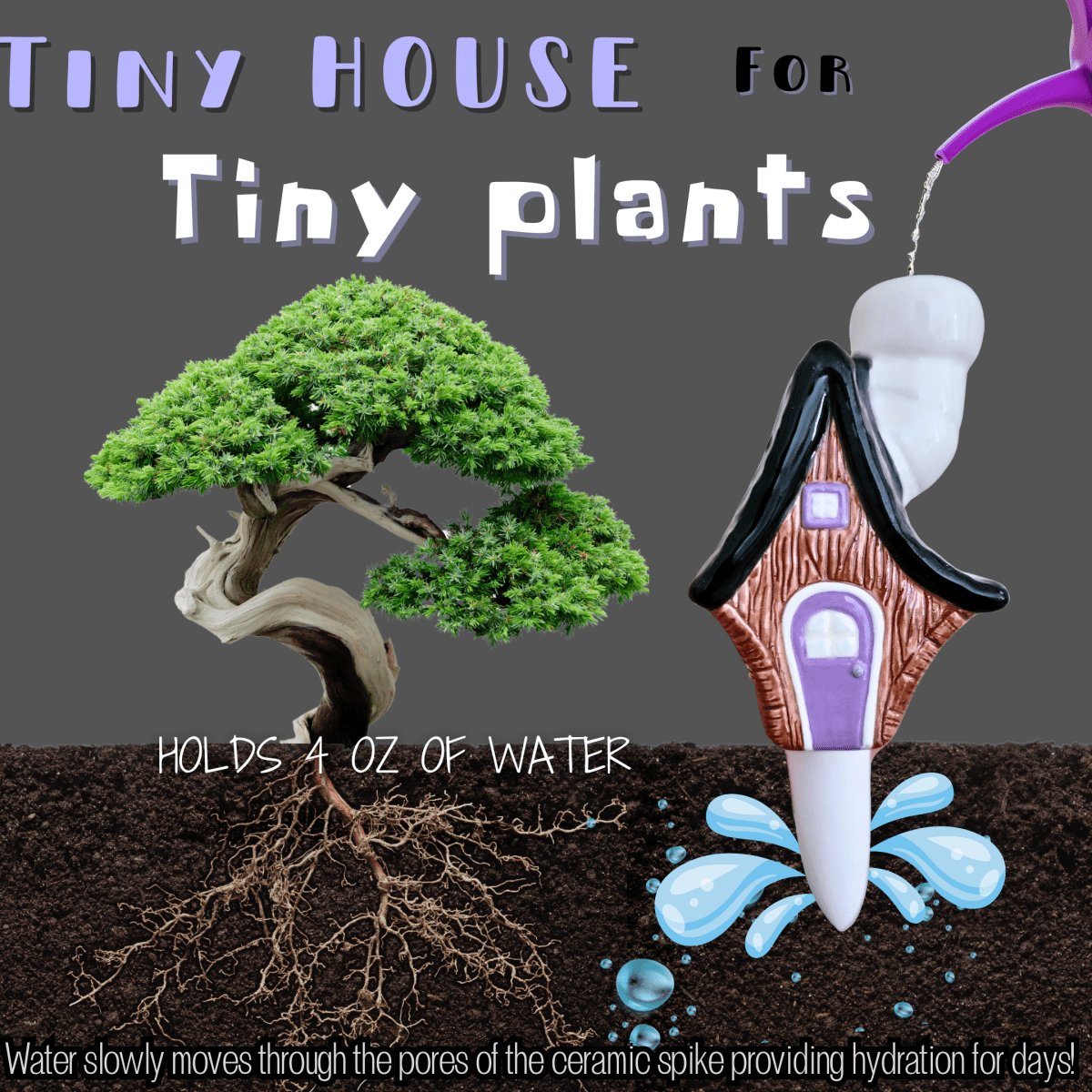 Little Wood Cabin Watering Spike - Napa Valley Wildflower Co.