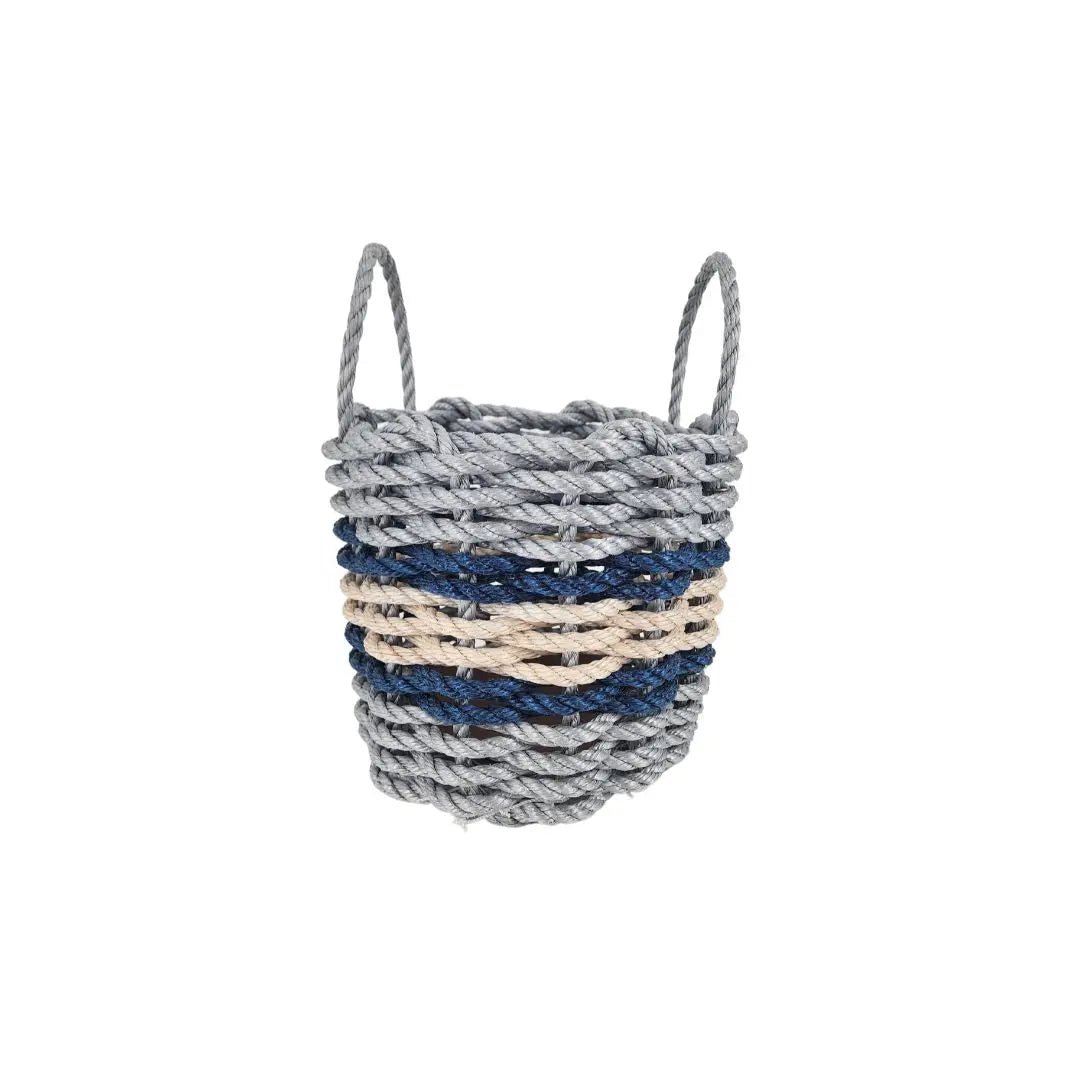Maine Lobster Rope Basket (Light Gray & Light Tan) - Napa Valley Wildflower Co.