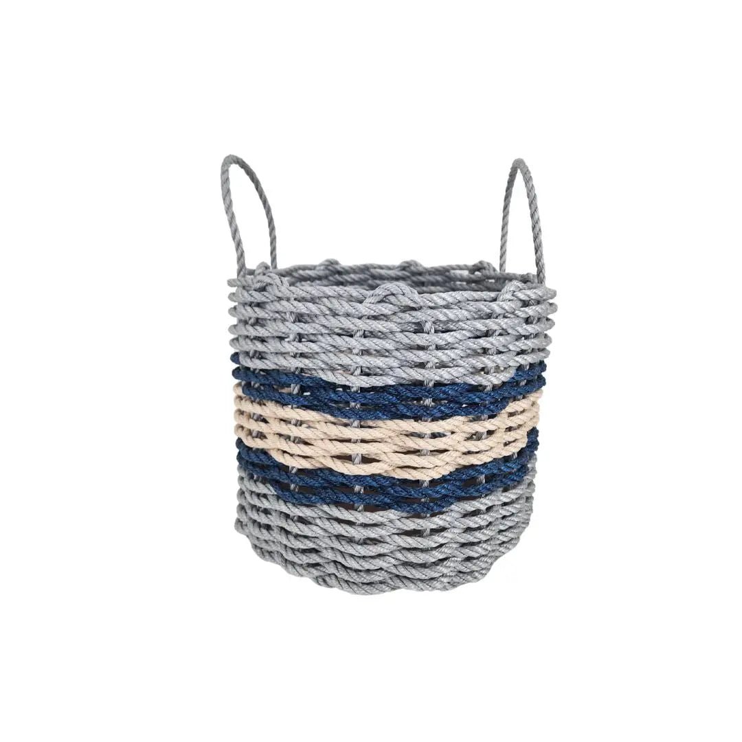 Maine Lobster Rope Basket (Light Gray & Light Tan) - Napa Valley Wildflower Co.