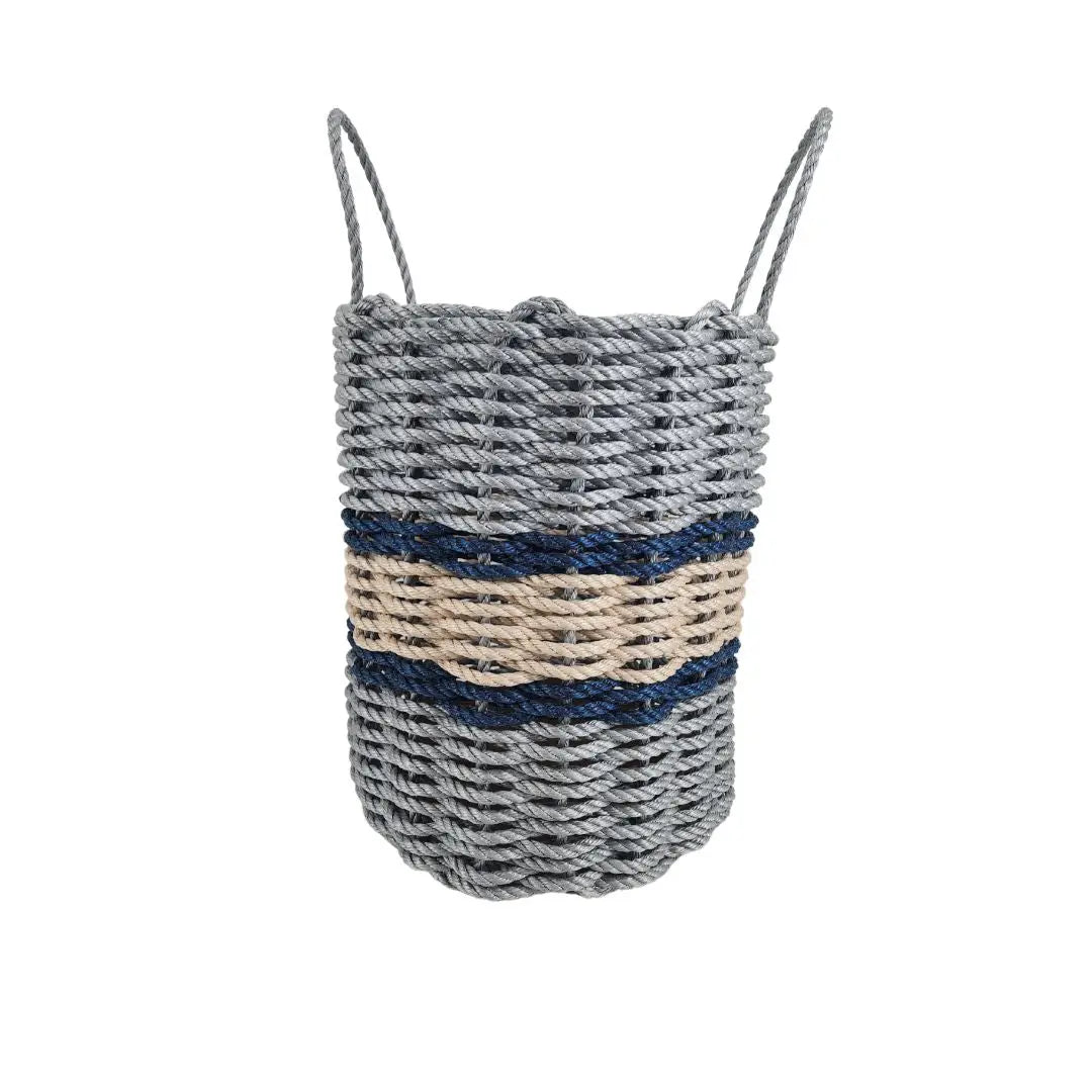 Maine Lobster Rope Basket (Light Gray & Light Tan) - Napa Valley Wildflower Co.