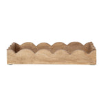 Mango Wood Scalloped Edge Tray - Napa Valley Wildflower Co.