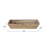 Mango Wood Scalloped Edge Tray - Napa Valley Wildflower Co.