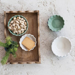 Mango Wood Scalloped Tray - Napa Valley Wildflower Co.