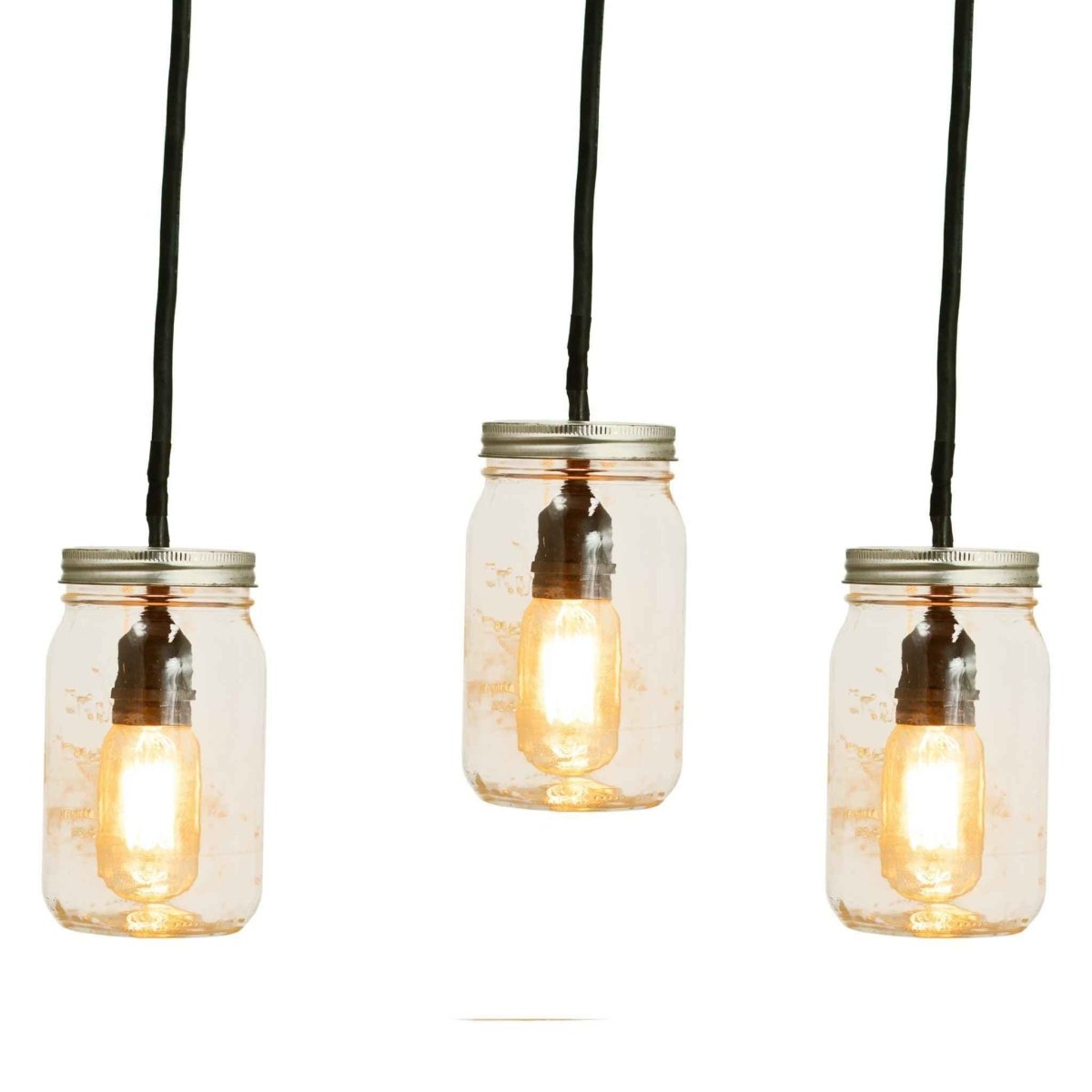 Mason Jar Pendant Lights with Vintage Edison Bulb - Napa Valley Wildflower Co.