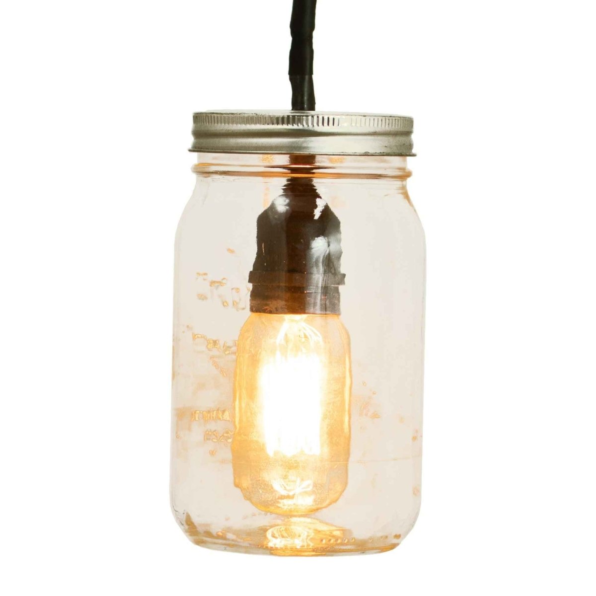 Mason Jar Pendant Lights with Vintage Edison Bulb - Napa Valley Wildflower Co.