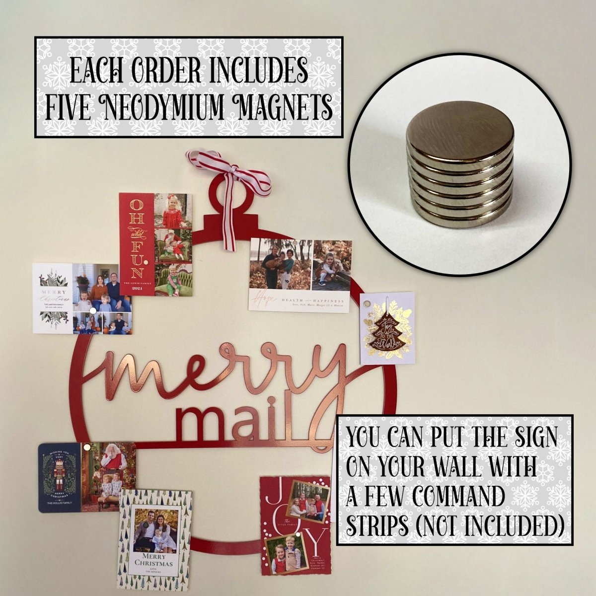Merry Mail Christmas Metal Sign - Napa Valley Wildflower Co.
