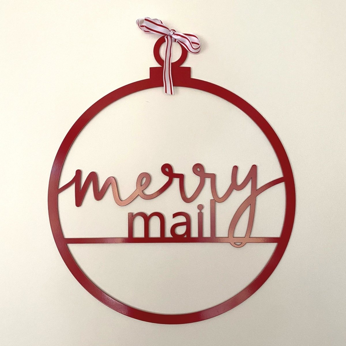 Merry Mail Christmas Metal Sign - Napa Valley Wildflower Co.