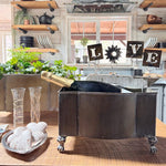 Metal Footed Planters, Set of Two - Napa Valley Wildflower Co.