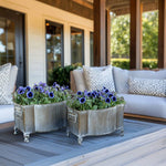 Metal Footed Planters, Set of Two - Napa Valley Wildflower Co.