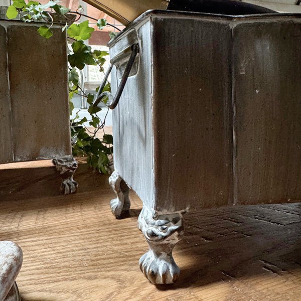 Metal Footed Planters, Set of Two - Napa Valley Wildflower Co.