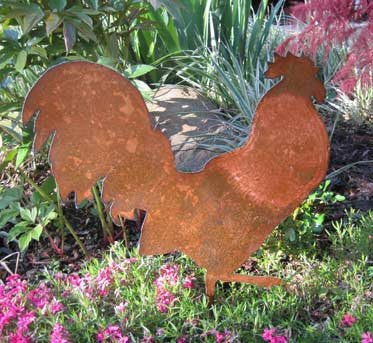 Metal Rooster Yard Art or Wall Hanging - Napa Valley Wildflower Co.