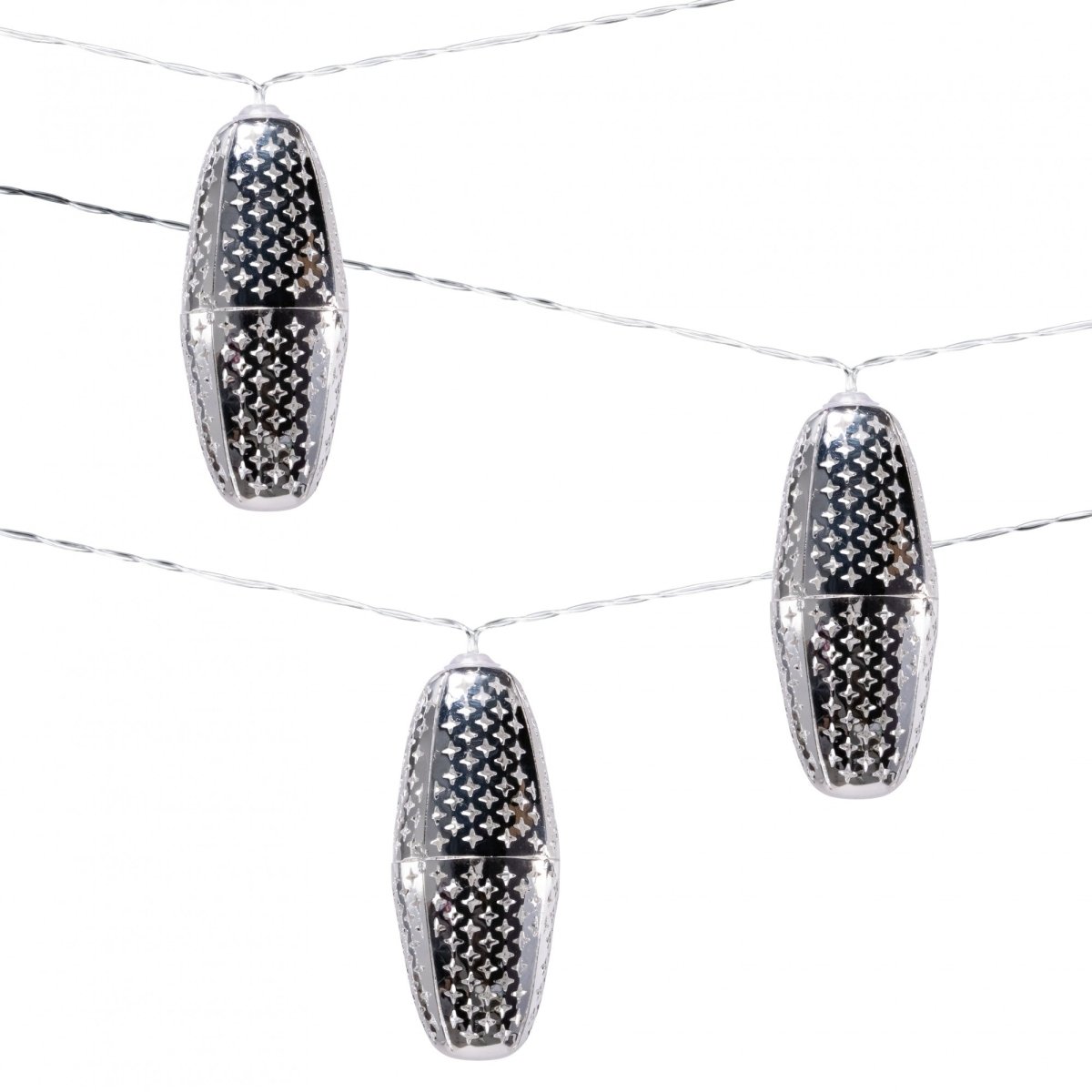 Metallic Marrakesh Star Solar String Lights – 10 Lantern Outdoor Set (15 ft) - Napa Valley Wildflower Co.