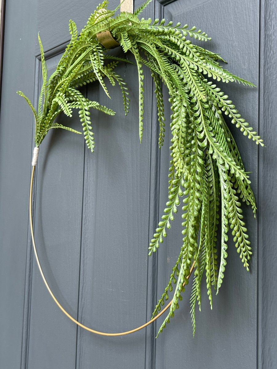 Modern Greenery Hoop Wreath - Napa Valley Wildflower Co.