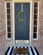 Modern Yellow Forsythia Hoop Wreath - Napa Valley Wildflower Co.