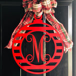 Monogram Christmas Ornament Metal Sign - Napa Valley Wildflower Co.