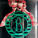 Monogram Christmas Ornament Metal Sign - Napa Valley Wildflower Co.