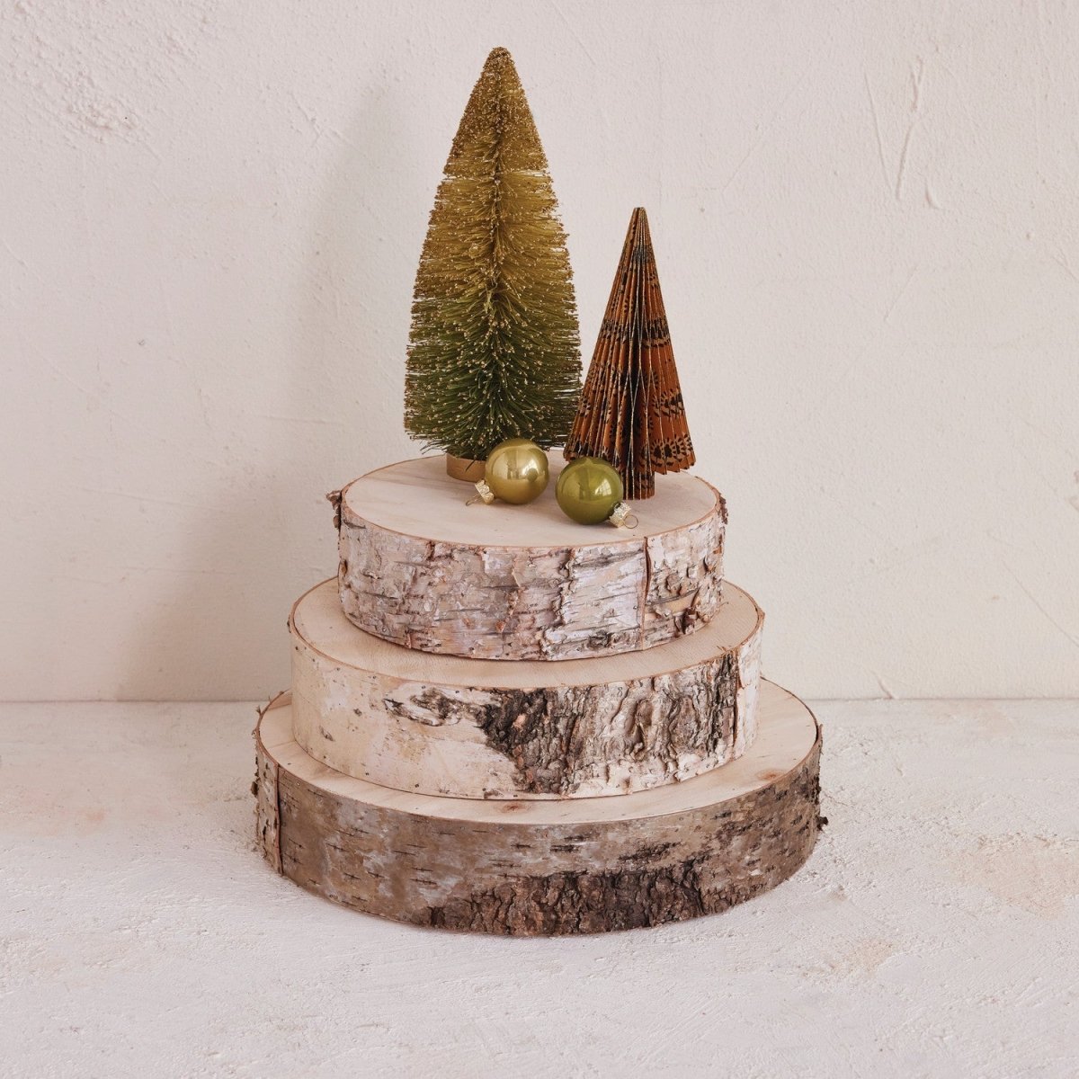 Natural Birch Wood Slice Display Riser - Napa Valley Wildflower Co.