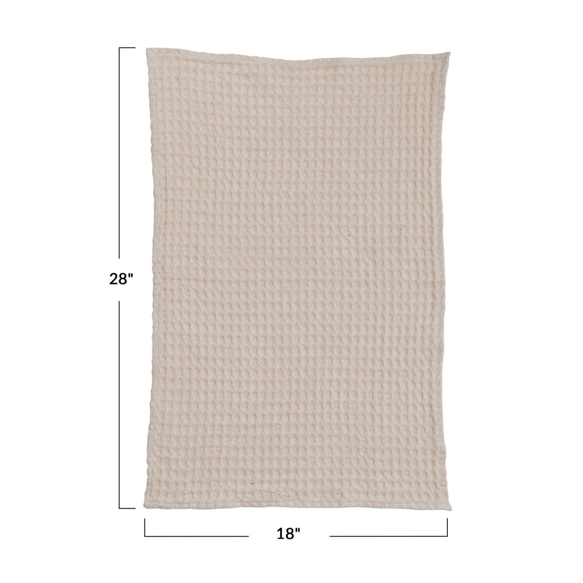 Natural Cream Stonewashed Waffle Weave Kitchen Tea Towel - Napa Valley Wildflower Co.