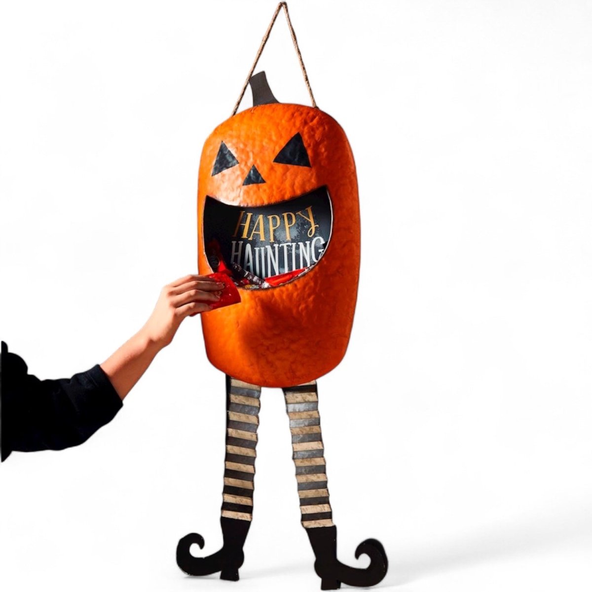 Orange Jack - O - Lantern Pumpkin Candy Door Hanger - Napa Valley Wildflower Co.