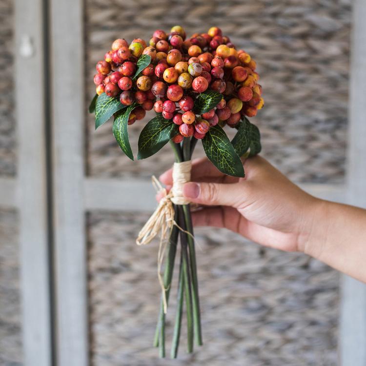 Orange Red Berry Bouquet Bundle - Napa Valley Wildflower Co.