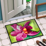 Orchid Watercolor Doormat 24x36 - Napa Valley Wildflower Co.