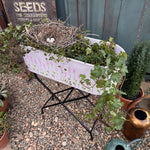 Outdoor Floral Oval Metal Plant Stand - Napa Valley Wildflower Co.
