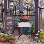Outdoor Floral Oval Metal Plant Stand - Napa Valley Wildflower Co.