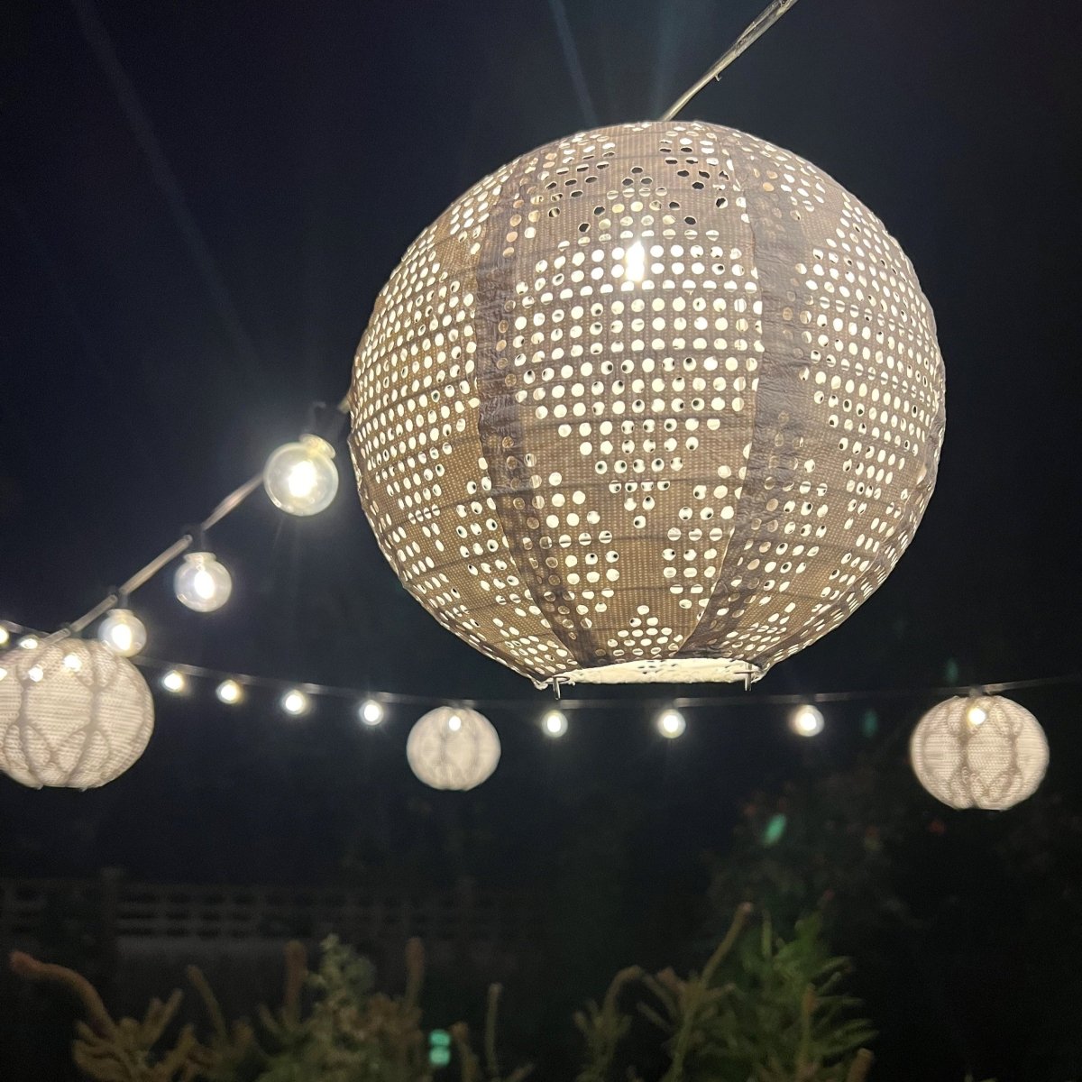 Outdoor String Light Globe Shades – 8" Tyvek® Covers (Set of 5) - Napa Valley Wildflower Co.