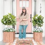 Oversized Outdoor Wooden Planters, Set of 2 - Napa Valley Wildflower Co.