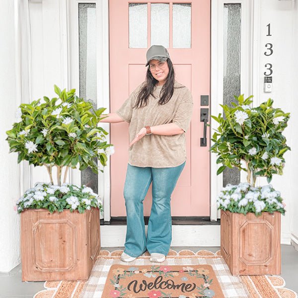 Oversized Outdoor Wooden Planters, Set of 2 - Napa Valley Wildflower Co.