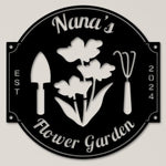 Personalized Flower Garden Metal Sign: A Custom Gift - Napa Valley Wildflower Co.