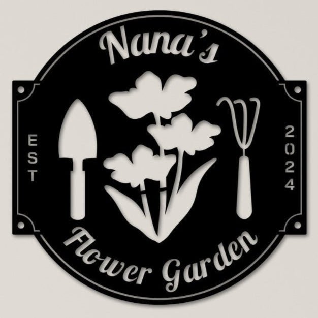 Personalized Flower Garden Metal Sign: A Custom Gift - Napa Valley Wildflower Co.