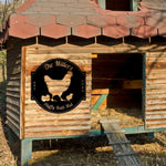 Personalized Metal Chicken Coop Sign: Custom Hen House Decor - Napa Valley Wildflower Co.