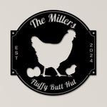 Personalized Metal Chicken Coop Sign: Custom Hen House Decor - Napa Valley Wildflower Co.