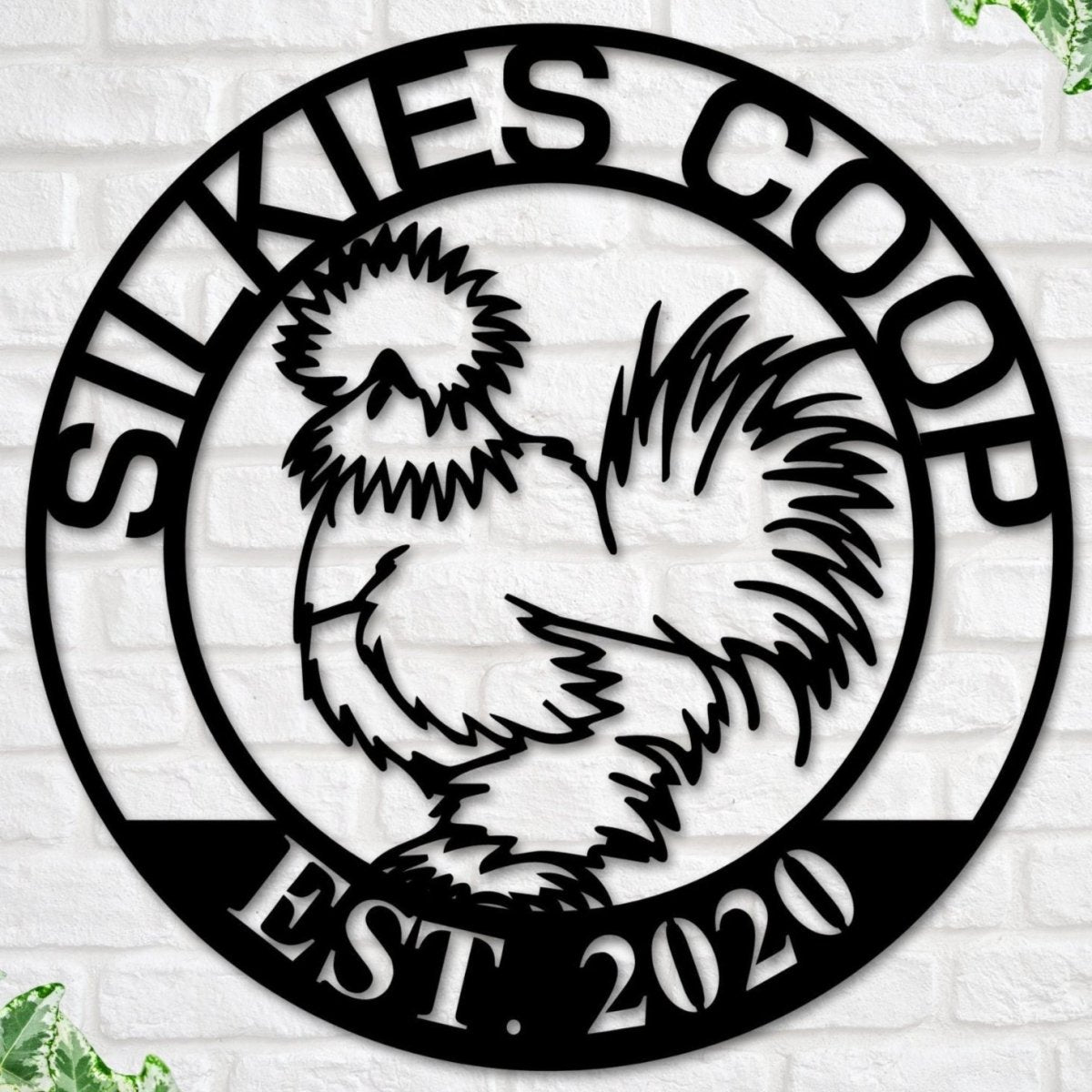 Personalized Silkie Chicken Coop Metal Sign - Napa Valley Wildflower Co.