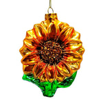 (Pre - Order) Glossy Charming Sunflower Glass Christmas Ornament - Napa Valley Wildflower Co.