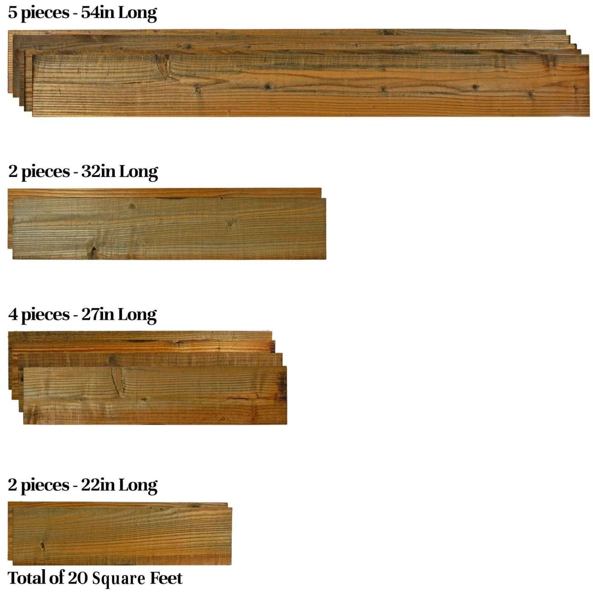 Reclaimed Redwood Wall Panels – Real Wood Accent Wall Planks (10 or 20 Sq Ft Options) - Napa Valley Wildflower Co.