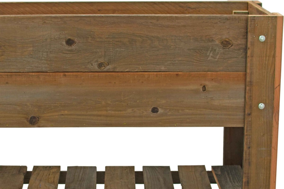 Redwood Raised Bed Planter Box on Casters - Napa Valley Wildflower Co.