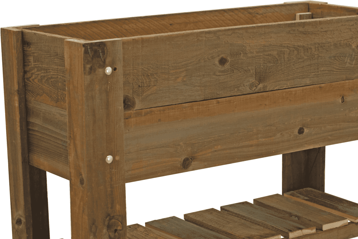 Redwood Raised Bed Planter Box on Casters - Napa Valley Wildflower Co.