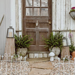 Removable Metal Lanterns with Wood Base, Set of Two - Napa Valley Wildflower Co.