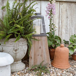 Removable Metal Lanterns with Wood Base, Set of Two - Napa Valley Wildflower Co.